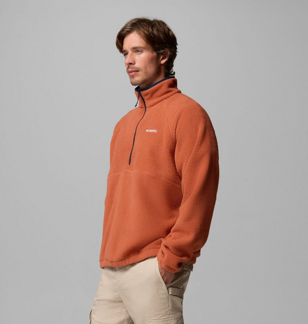 Men's Fleece Half-Zip Pullover - Dark Grey