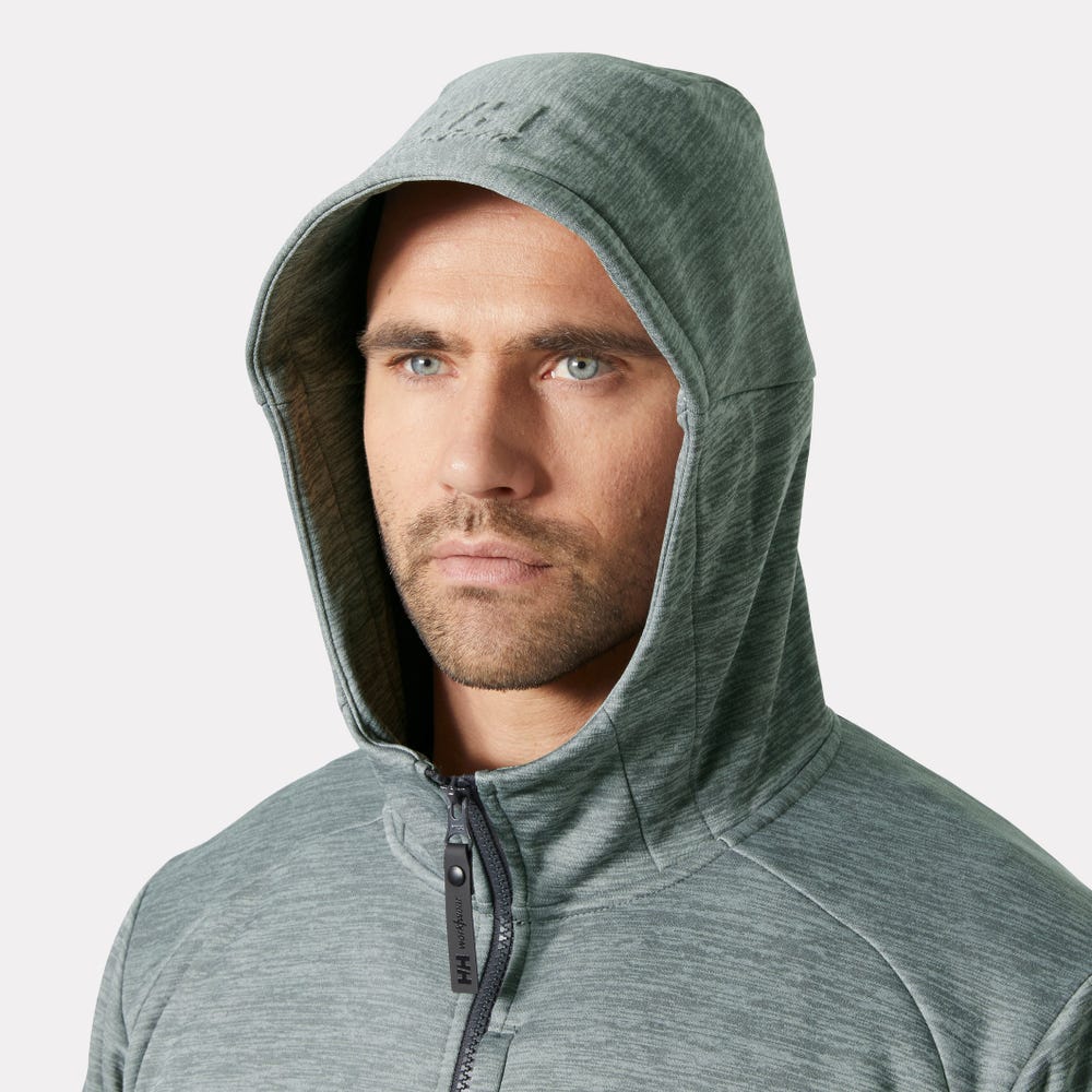 Men's Hooded Midlayer Work Jacket - Gray