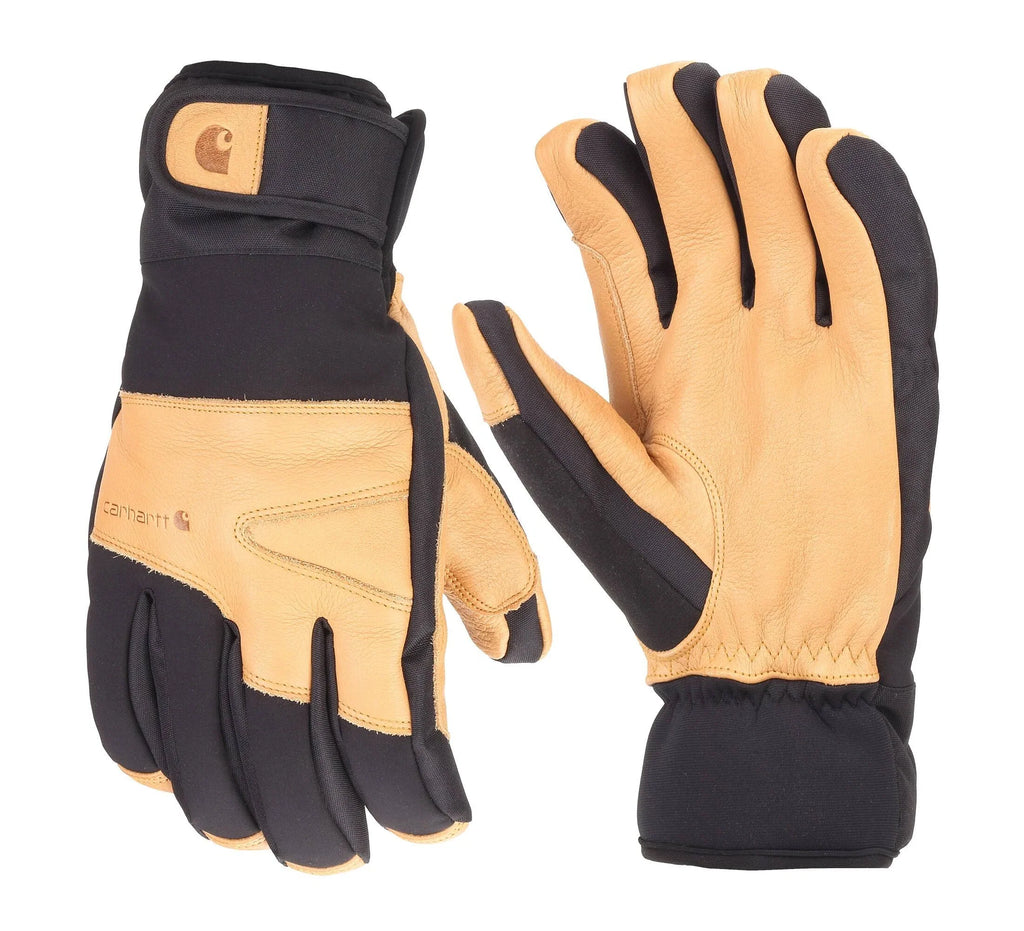 Men's Waterproof Insulated Work Gloves - Black Brown
