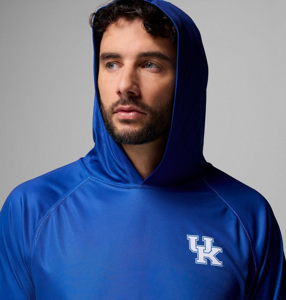 Men's UPF 50 Team Logo Sun Hoodie - Blue