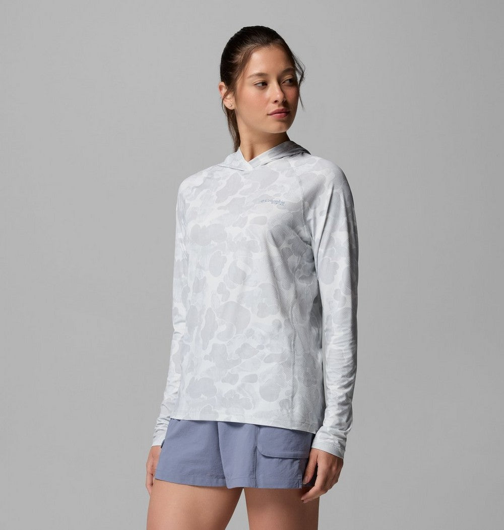 Women's UPF 50 Sun Hoodie - Blue Print