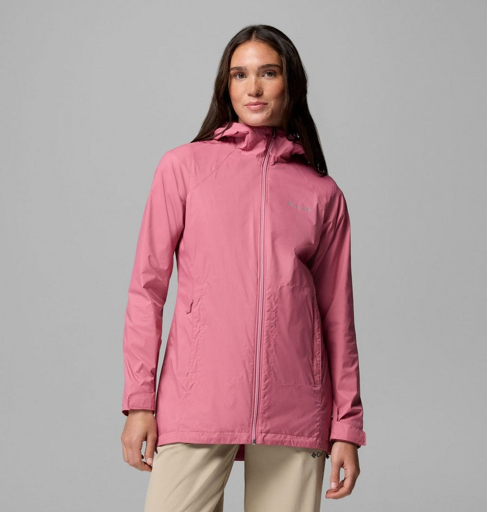 Women's Lined Long Rain Jacket - Blue