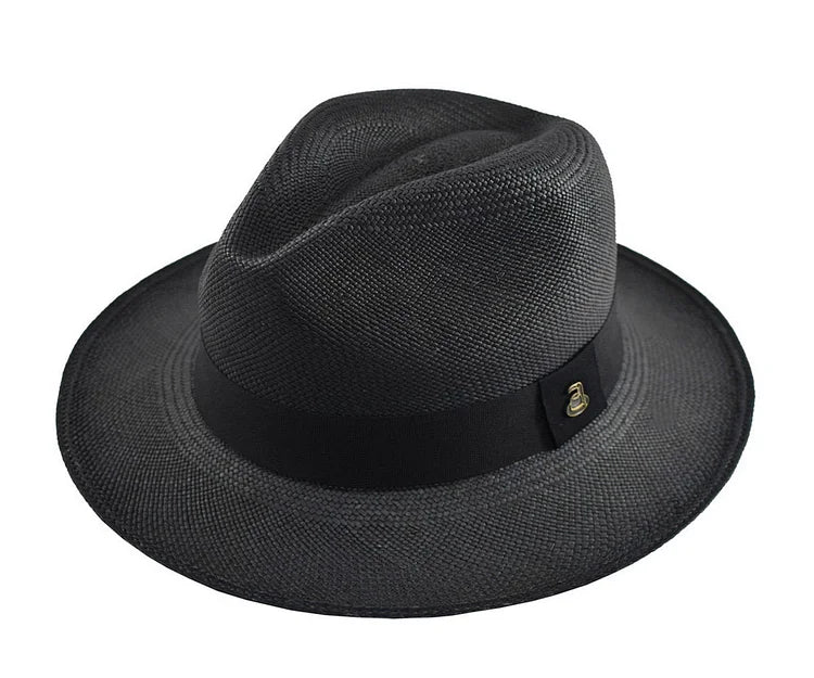 Advanced Original Panama Hat-Black Toquilla Straw-Handwoven in Ecuador