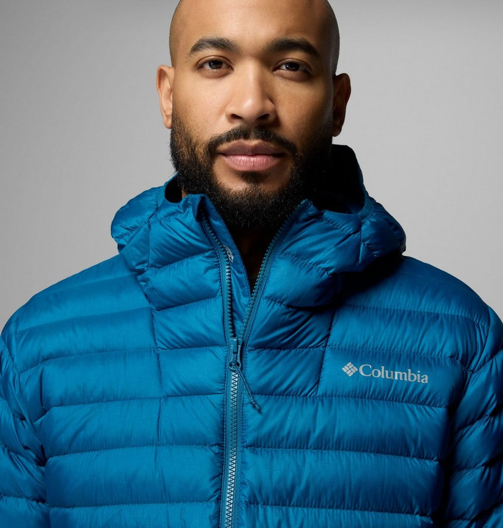 Men's Packable Down Hooded Jacket - Blue