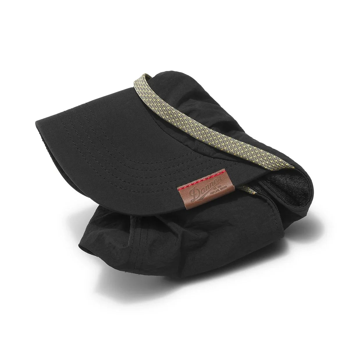 Waterproof Crushable Five-Panel Cap - Black