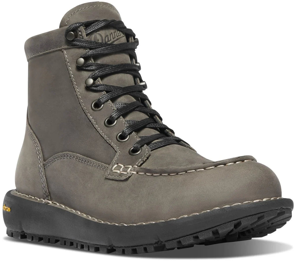 Women's Waterproof Moc Toe Leather Boot - Charcoal