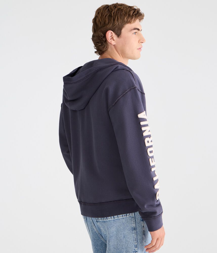 Men's Boxy Full-Zip Graphic Hoodie