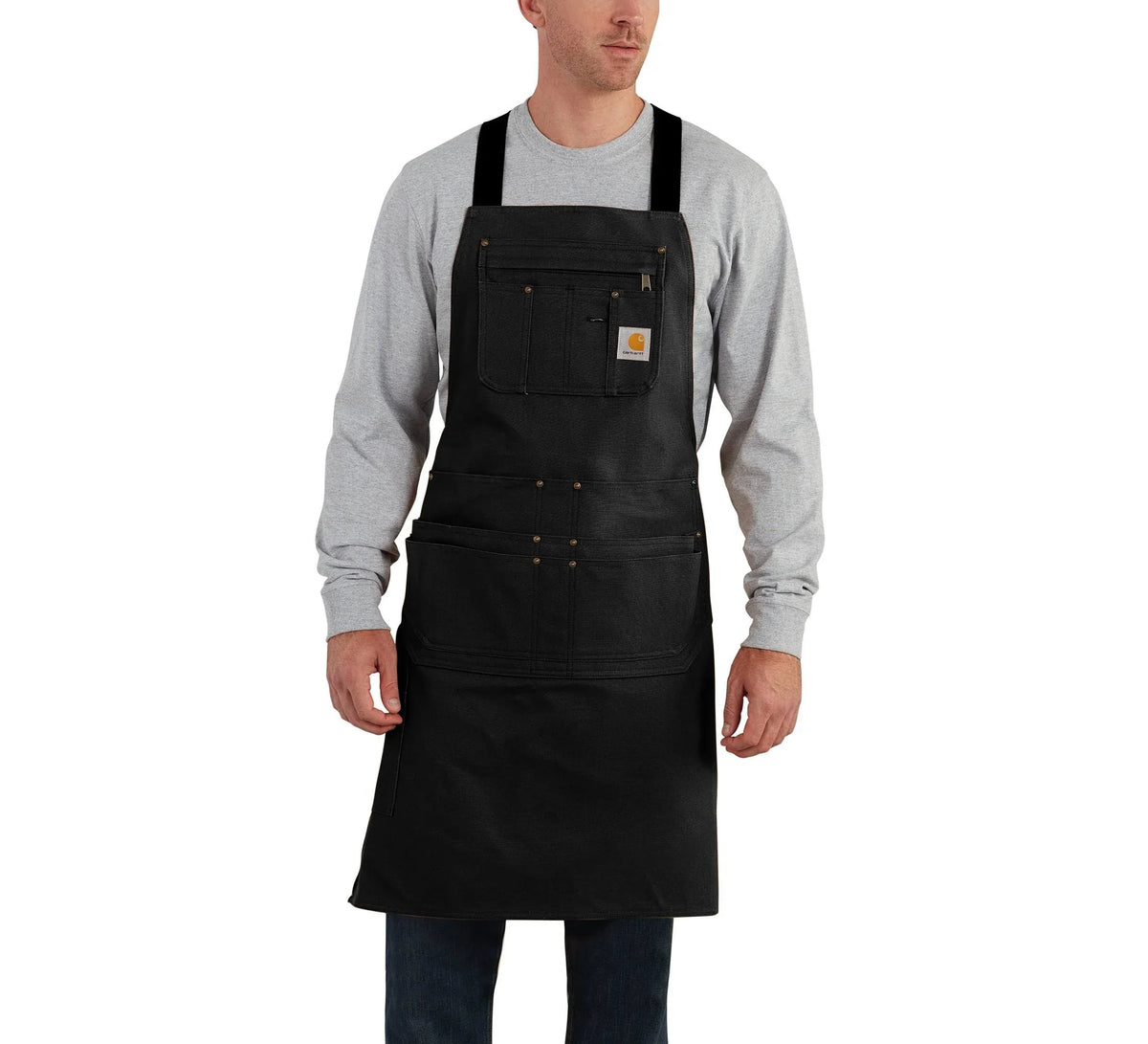 Heavyweight Cotton Work Apron - Gray