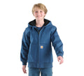 Boys' Insulated Canvas Hooded Jacket - Blue