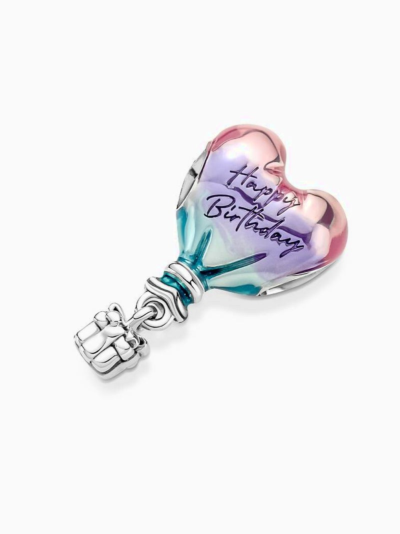 Birthday Hot Air Balloon Charm - Purple