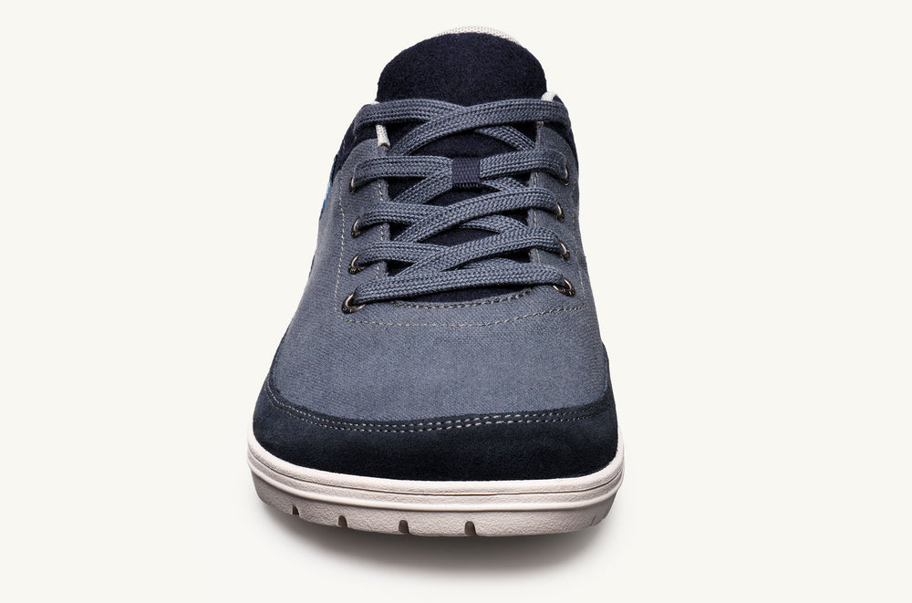 Canvas And Wool Casual Sneaker - Blue
