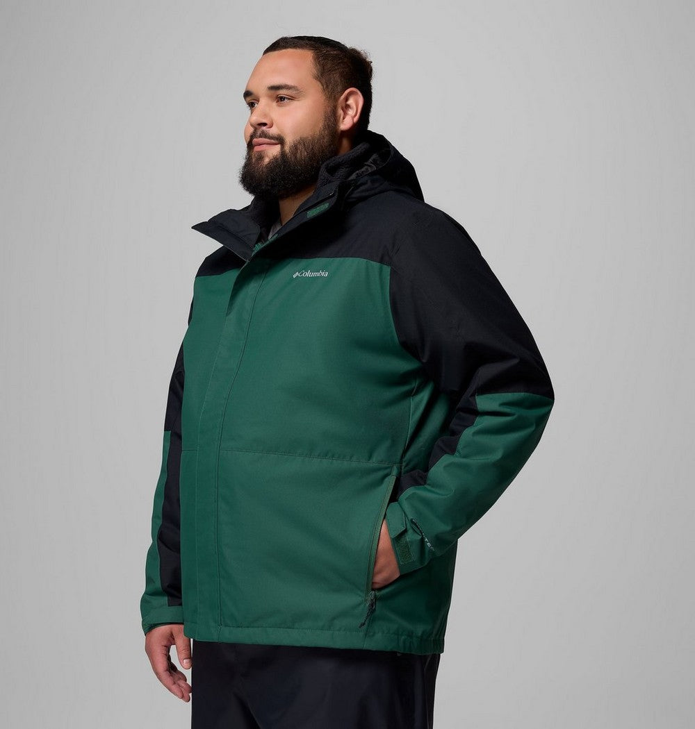 Men's Big 3-In-1 Waterproof Jacket - Green