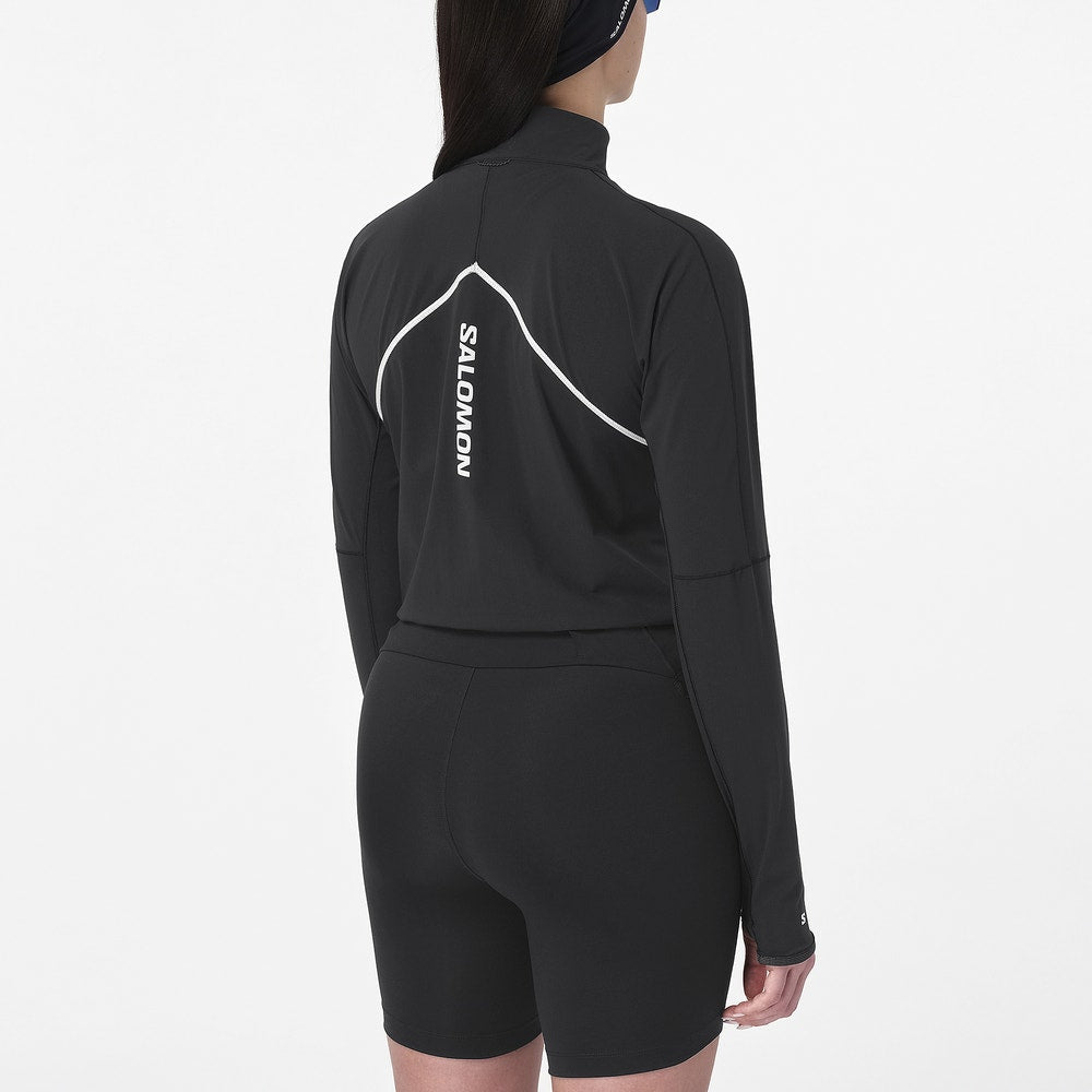 Women's Cropped Half-Zip Running Pullover