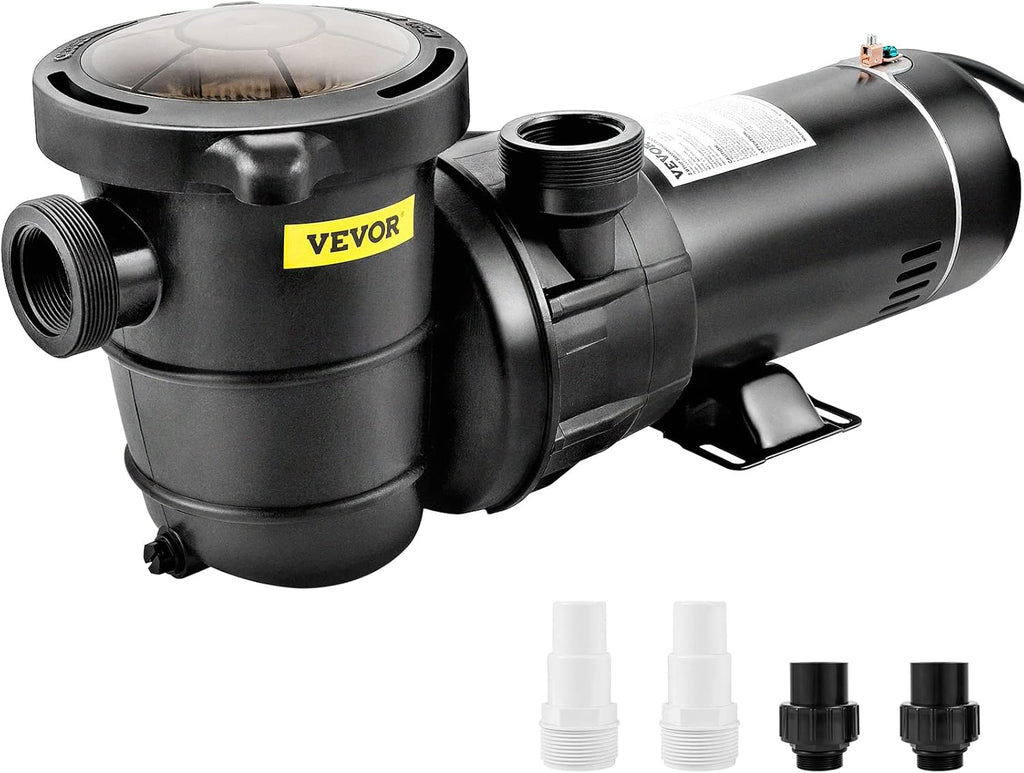VEVOR Above-Ground Pool Pump 1.5 HP 115 V 1100 W Single-Speed 5280 GPH - ETL