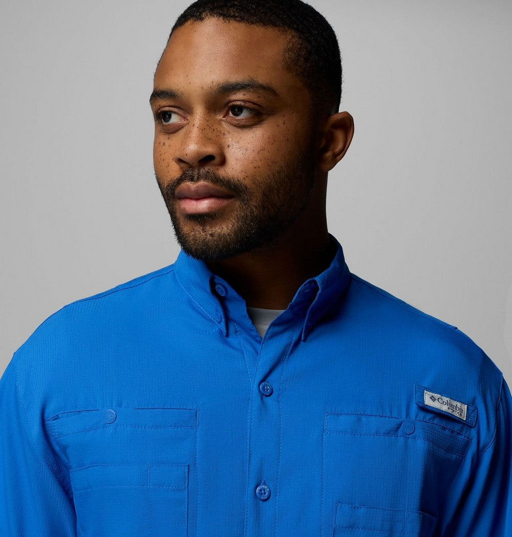 Men's Short-Sleeve Fishing Shirt - Blue