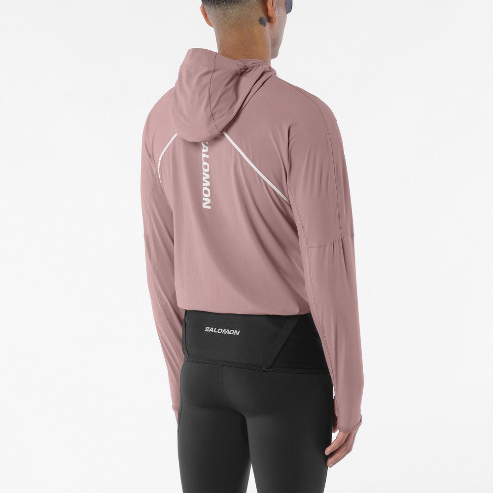 Men's Half-Zip Running Hoodie - Tan