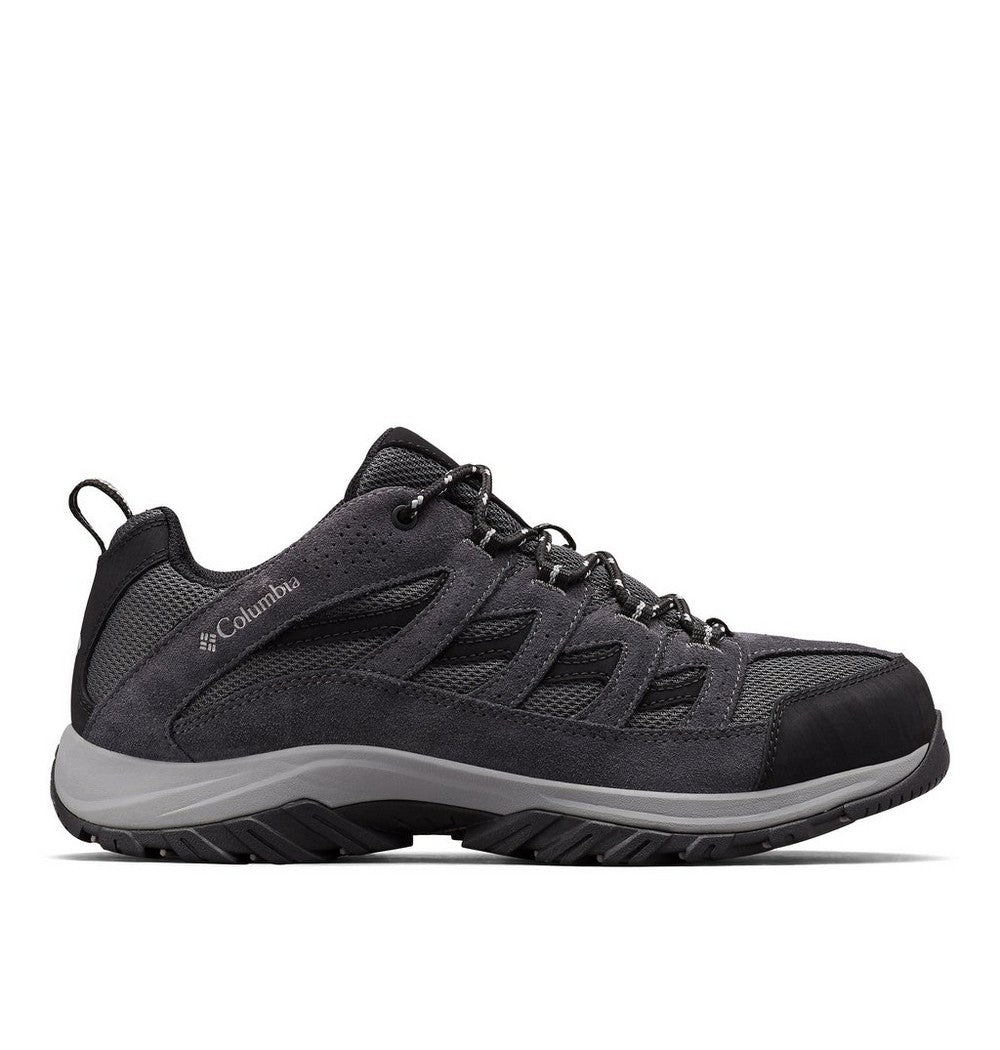 Men's Leather And Mesh Hiking Shoes - Gray