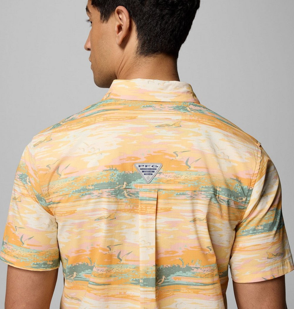 Men's Short-Sleeve Cotton Camp Shirt - Gray