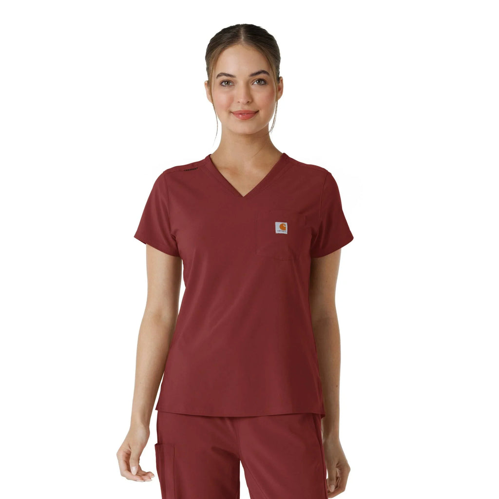 Women's V-Neck Tuck-In Scrub Top - Mint