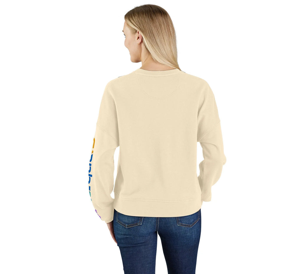 Women's Lyocell Blend Sleeve Graphic Sweatshirt