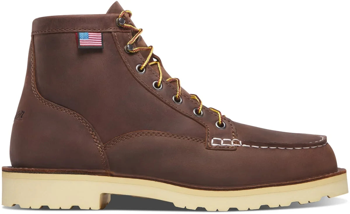 Men's 6-Inch Moc Toe Work Boot - Brown