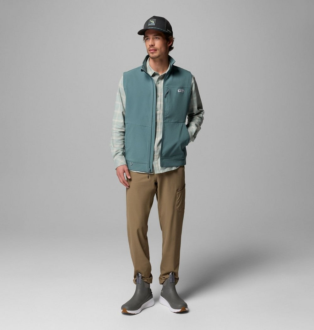 Men's Stretch Cotton Fishing Flannel Shirt - Blue