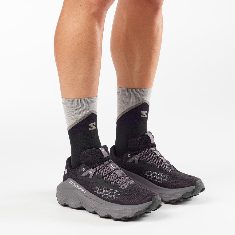 Men's Cushioned Trail Running Shoes - Black