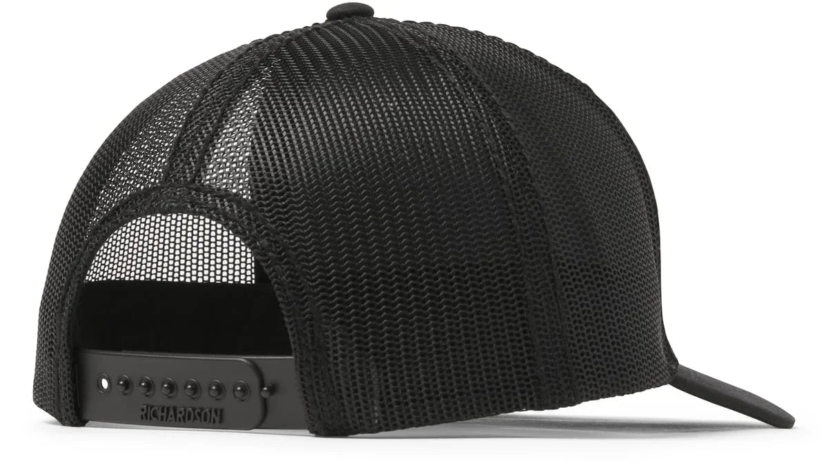 Reflective Bolt Mesh Trucker Cap - Black