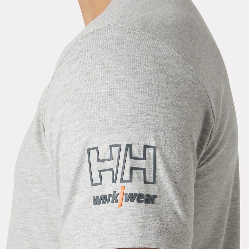Cotton Stretch Work T-Shirt - Gray