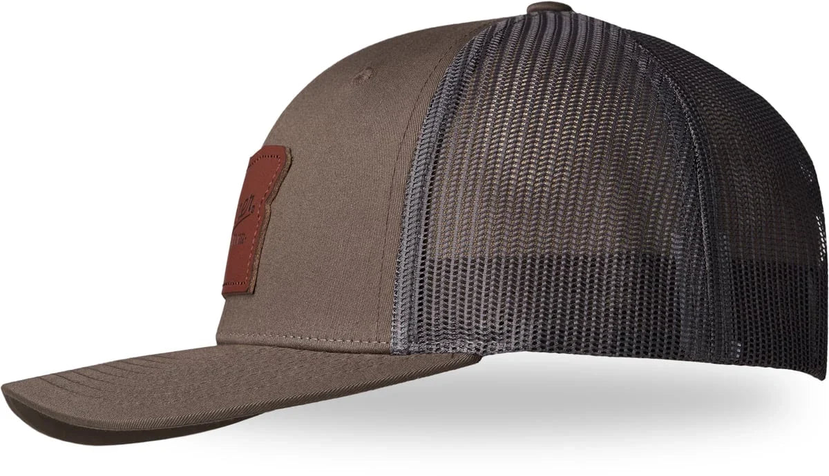 Low-Profile Mesh Trucker Cap - Green/Brown