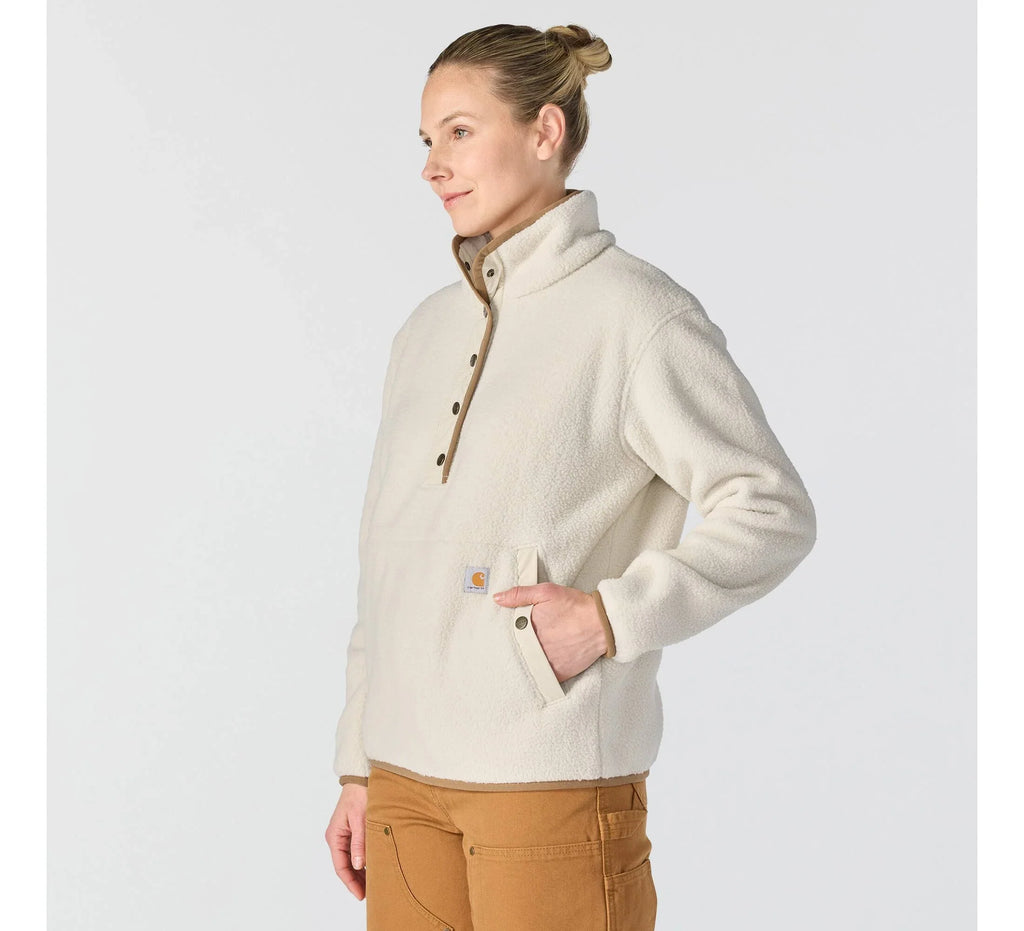 Women's Fleece Snap Pullover - Oat