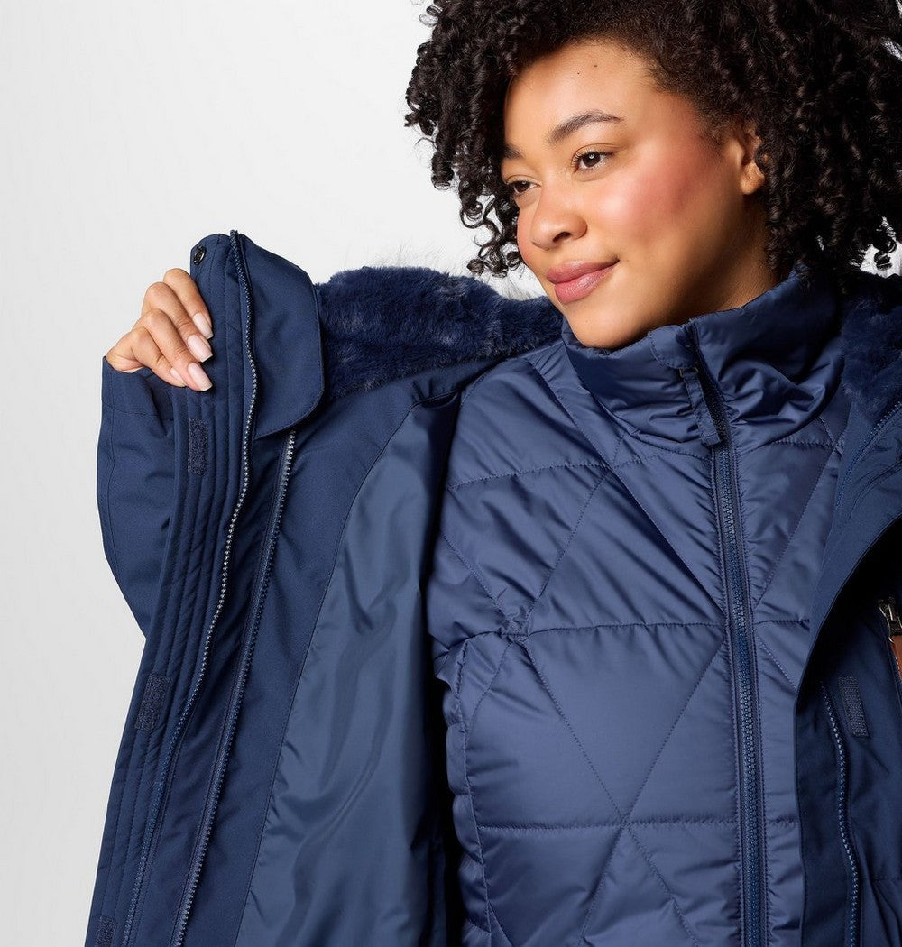 Women's Plus 3-In-1 Hooded Winter Jacket - Green