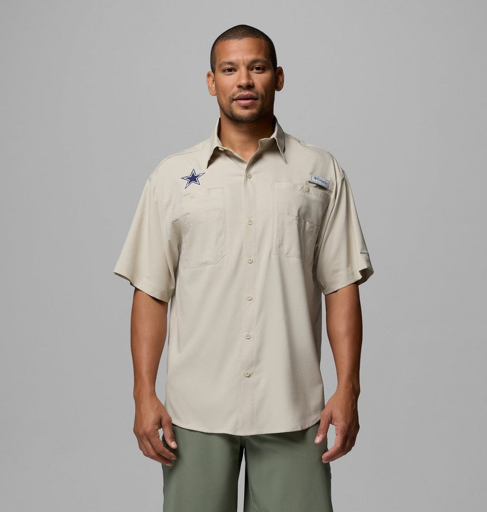 Men's Tall Short-Sleeve Fishing Shirt - Tan