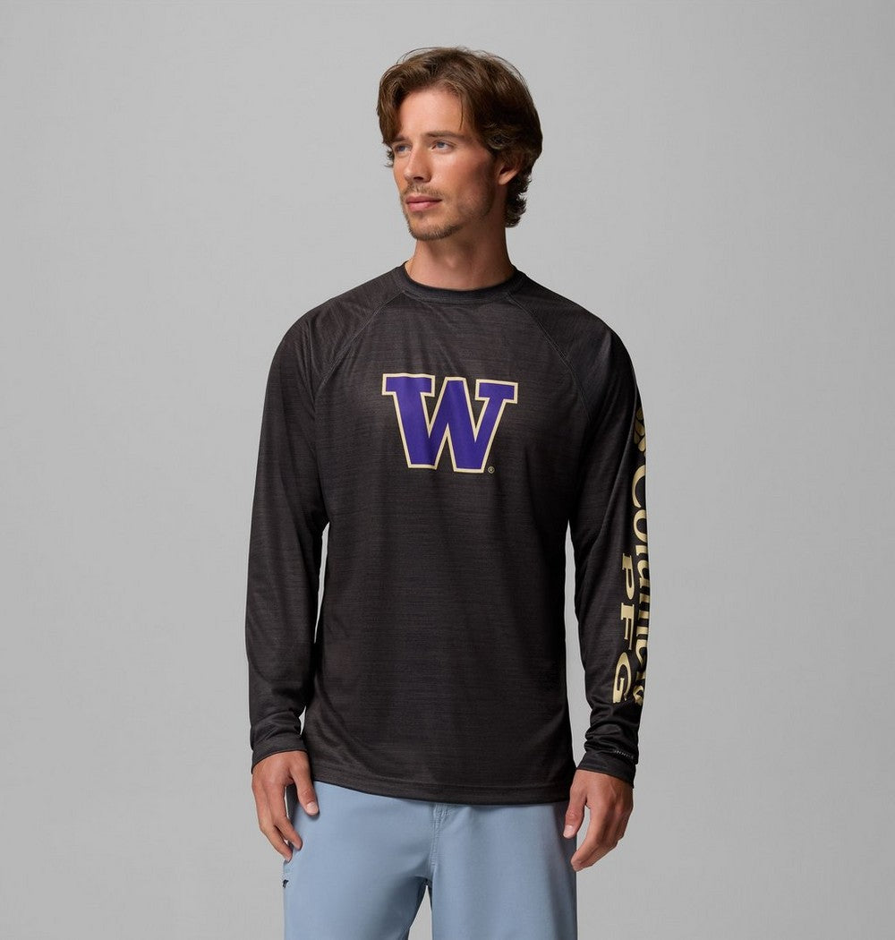 Men's Heather Long-Sleeve Team Logo Shirt - Gray