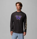 Men's Heather Long-Sleeve Team Logo Shirt - Gray