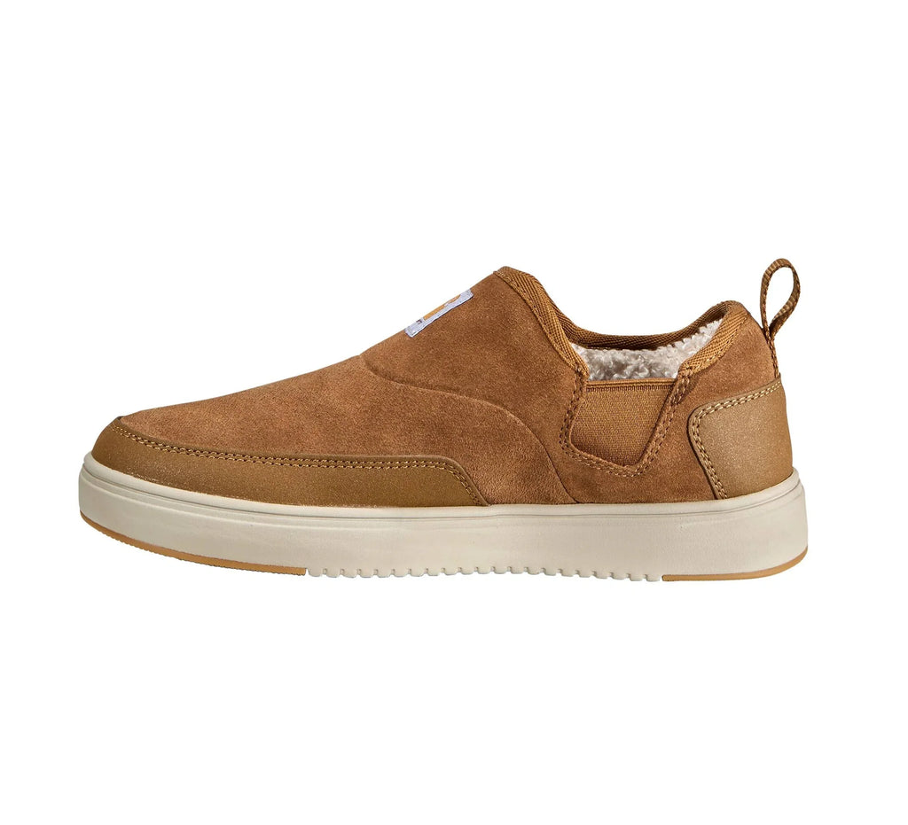 Suede Sherpa-Lined Slip-On Shoe - Brown