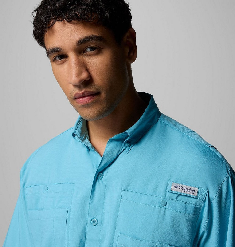 Men's Short-Sleeve Fishing Shirt - Blue