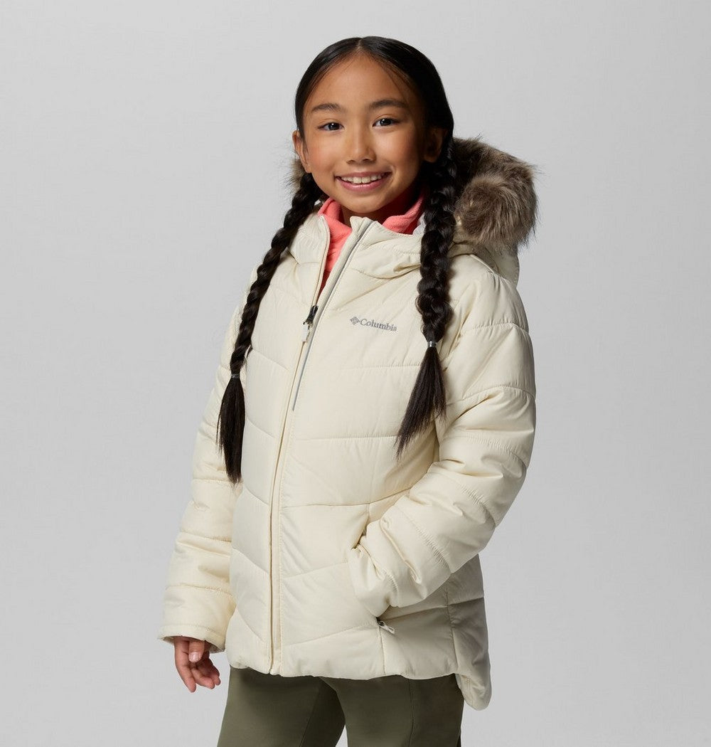 Girls' Insulated Hooded Jacket - Wine