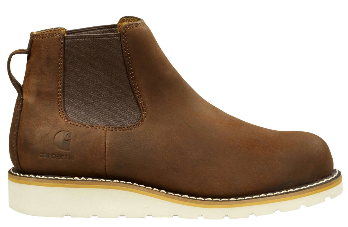 Women's Leather Chelsea Work Boot - Brown