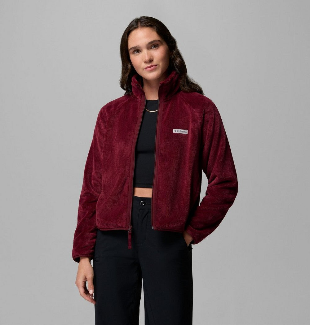 Women's Cropped Sherpa Full-Zip Fleece - Green