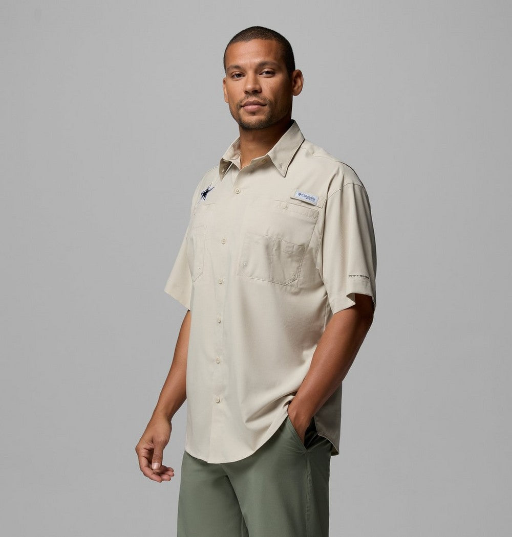 Men's Tall Short-Sleeve Fishing Shirt - Tan