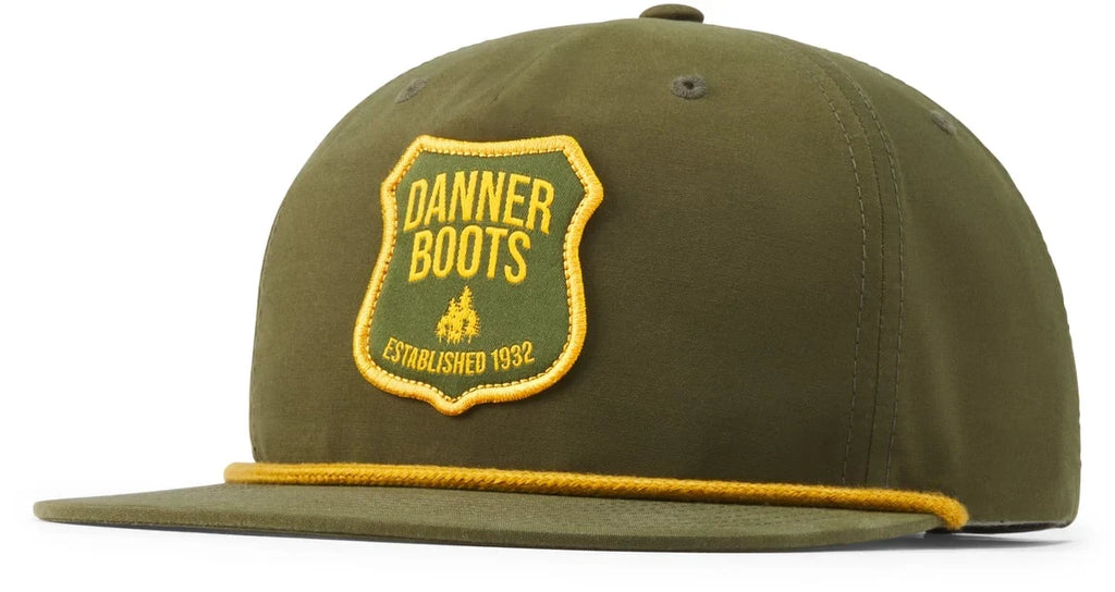 Shield Patch Snapback Cap - Loden