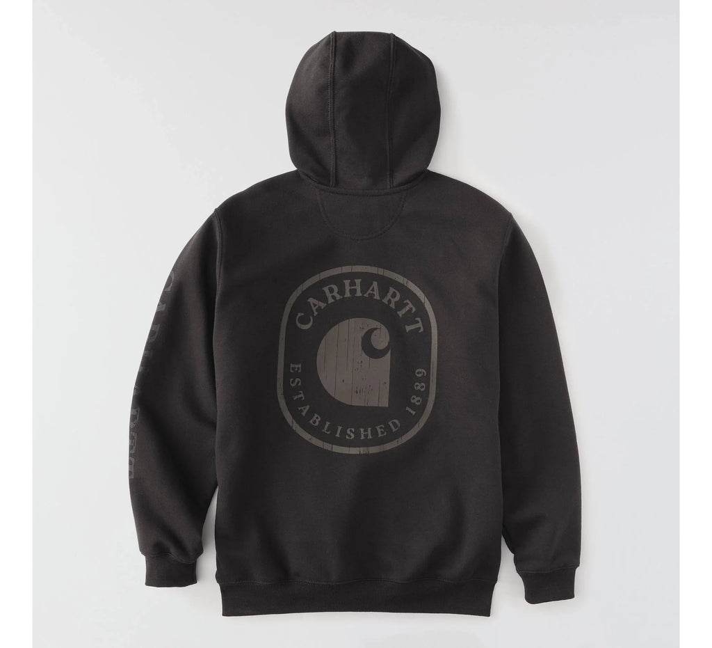 Men's Back Graphic Hooded Sweatshirt - Port