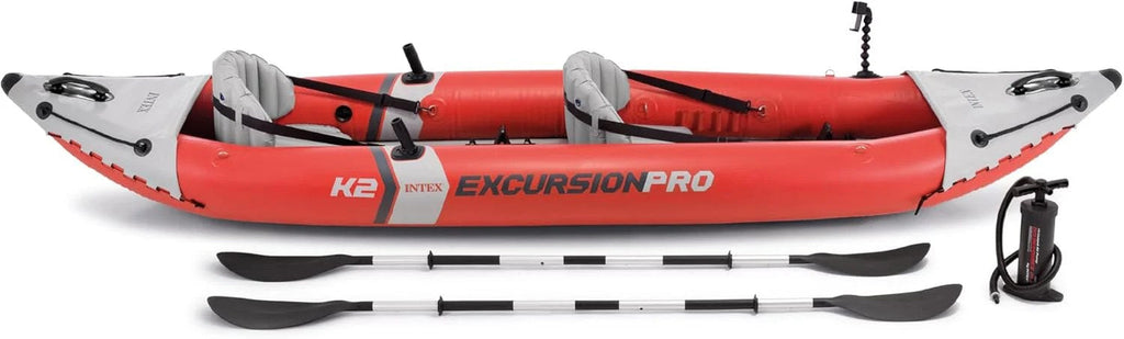 Excursion Pro K2 Inflatable 2-Person Kayak Set With 86in Paddles And Pump - 68309EP