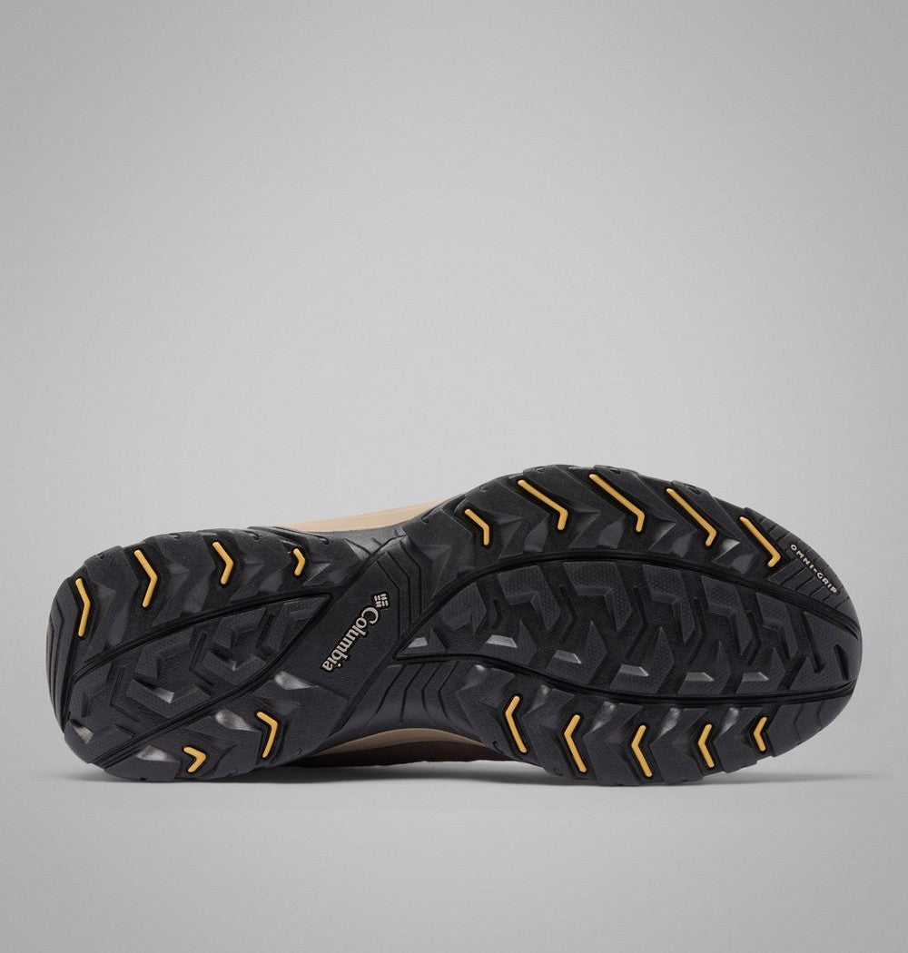 Men's Leather And Mesh Hiking Shoes - Gray
