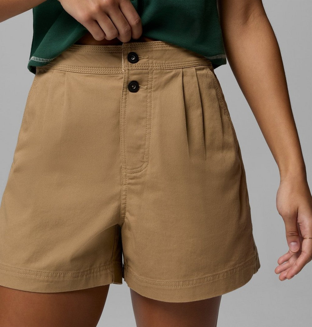 Women's High-Rise Stretch Twill Shorts - Beige