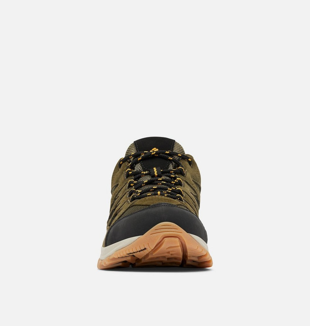 Men's Leather And Mesh Hiking Shoes - Gray