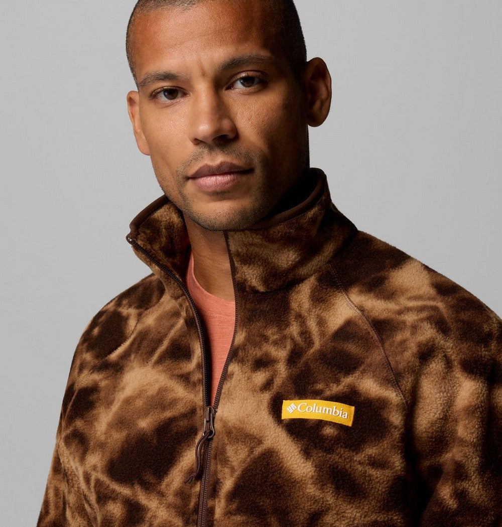 Men's Printed Fleece Half-Zip Pullover - Sage