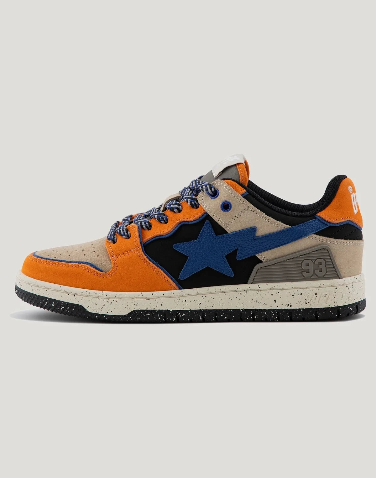Men's Leather Low Top Sneakers - Purple
