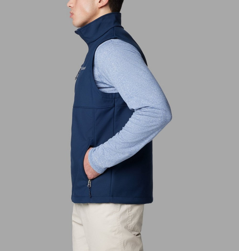 Men's Wind-Resistant Softshell Vest - Gray